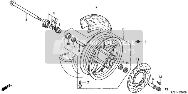 Honda NSS250 2003 Front Wheel for a 2003 Honda NSS250